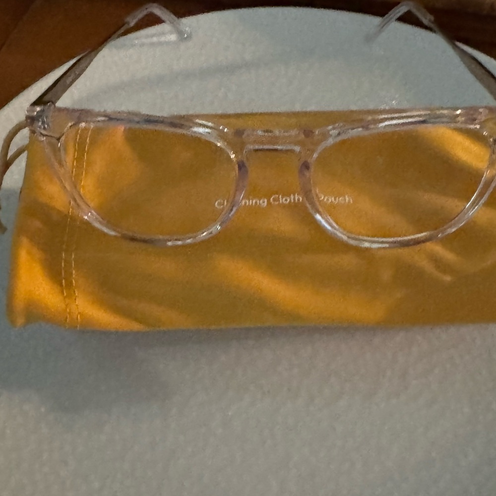 Transparent Glasses with Yellow Case